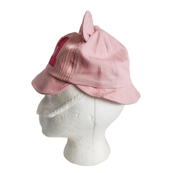 Girl's Bucket Sun Cap with Clear Mask Lot of 2 Pink - Picture 8 of 12